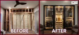 Before and After Photos: Modern Glass Wine Closets in Las Vegas