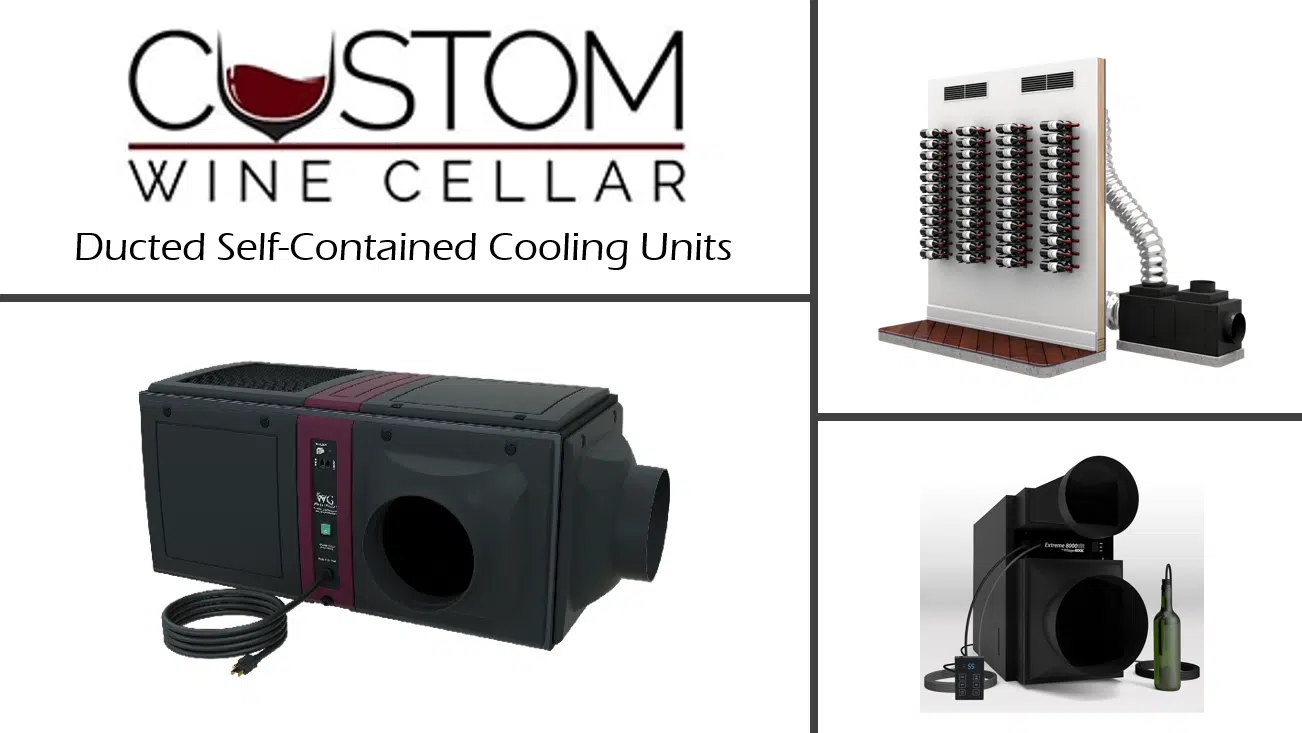 Self-contained ducted wine cellar refrigeration options