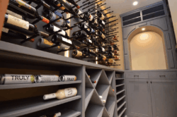 5 - Custom Home Wine Cellars with Metal and Wooden Wine Racks in California Custom Home Wine Cellars with Metal and Wooden Wine Racks in California