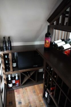 6 - Custom Wooden Wine Racks in an Under the Stairs Wine Cellar Custom Wooden Wine Racks in an Under the Stairs Wine Cellar