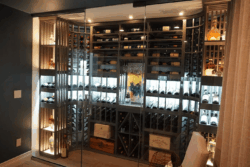 19 - Glamorous Modern Wine Cellars with Wooden Racking System in California Glamorous Modern Wine Cellars with Wooden Racking System in California
