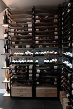 3 - Modern Home Wine Cellar Metal Racking Modern Home Wine Cellar Metal Racking