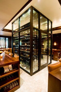 3 - Floor-to-Ceiling Glass Wine Cellar in Ritz-Carlton Hotel Floor-to-Ceiling Glass Wine Cellar in Ritz-Carlton Hotel