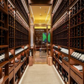 Exiting the wine room is also a feast for the senses.