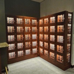 Each locker is provided with its own lock system for security.