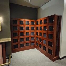 Every locker in this commercial wine storage unit was made with expert craftsmanship by our skilled builders.