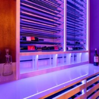 White glossy surfaces allow for the RGB lights to fully shine through.