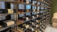 (6) Modern glass wine cellars, whether in Orange County or in colder areas, can do well with contemporary wine racks made of white oak and stainless steel.