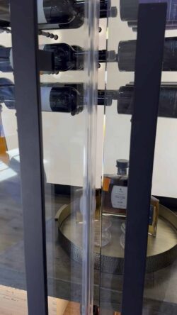 Rubber gaskets line these glass doors to ensure there are no air gaps when the doors are closed.