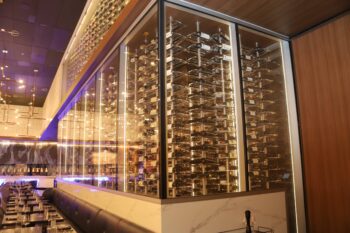 5 - Two-story acrylic wine racking and glass-enclosure at Hell’s Kitchen restaurant inside Harrah’s Hotel San Diego.