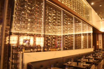 4 - Luxury wine wall installation at Hell’s Kitchen San Diego with LED lighting.