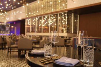 3 - A glistening centerpiece: the two-story wine wall at Hell’s Kitchen Harrah’s Hotel.