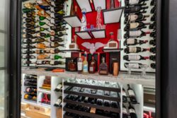 (5) Maximize style and storage with this space-saving wine cellar for home living rooms or dining areas.