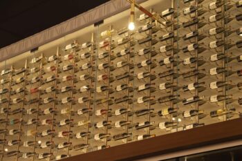 8 - Functional and artistic wine wall installation at Hell’s Kitchen San Diego, Harrah’s Hotel.
